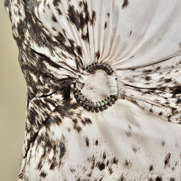 🇮🇹 2000s Collection  ROBERTO CAVALLI  Silk Snow Leopard Pattern Dress  size 2 - Picture 10 of 16